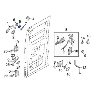 Ford OE - Center Right Exterior Door Handle Cover