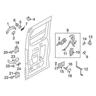 Ford OE - Front Rearward Exterior Door Handle Pad
