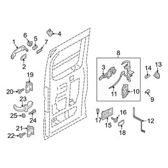 Ford OE - Side Loading Door - Hardware (Hinged Front Door)