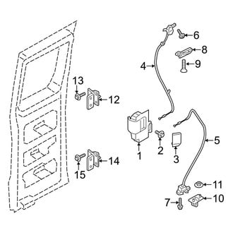 Ford OE - Side Loading Door - Hardware (Hinged Rear Door)