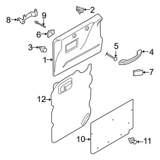 Ford OE - Side Loading Door - Interior Trim (Hinged Front Door, W/O Window)
