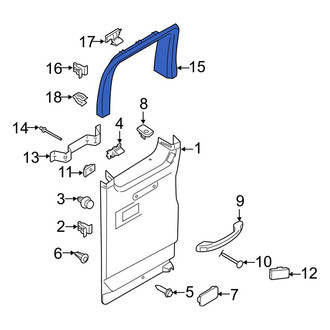 Ford OE - Center Front Door Window Molding