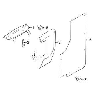 Ford OE - Side Loading Door - Interior Trim (Hinged Rear Door, W/O Window)
