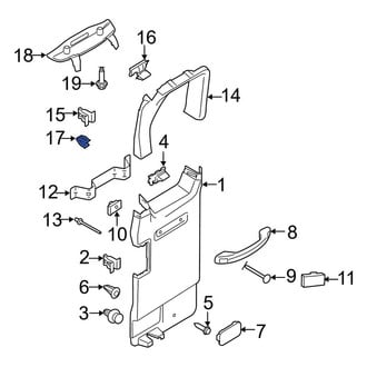 Ford OE - Door Window Molding Clip