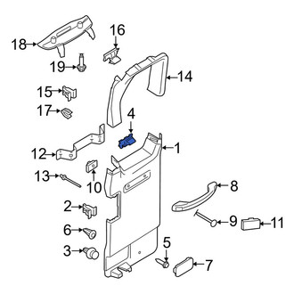 Ford OE - Right Sliding Door Trim Panel Clip