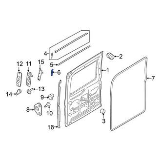 Ford OE - Right Upper Sliding Door Weatherstrip