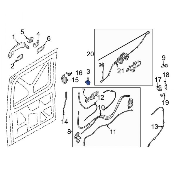 Sliding Door Lock Cylinder