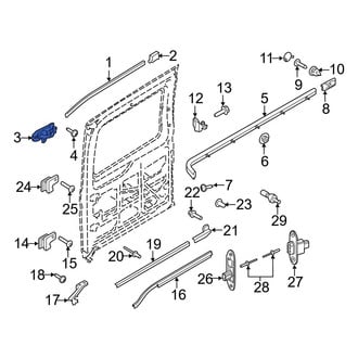 Ford OE - Right Lower Sliding Door Roller