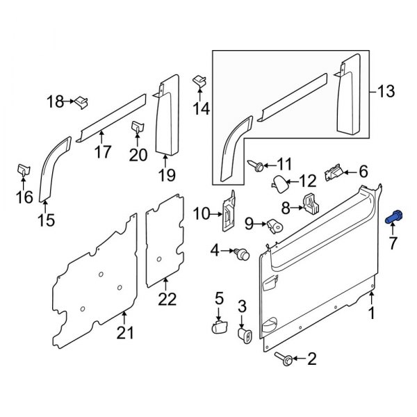 Sliding Door Trim Panel Screw