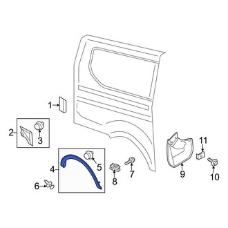 Ford OE - Rear Right Wheel Arch Molding