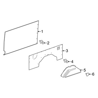 Ford OE - Side Panel - Interior Trim (Passenger Side, W/O Window)