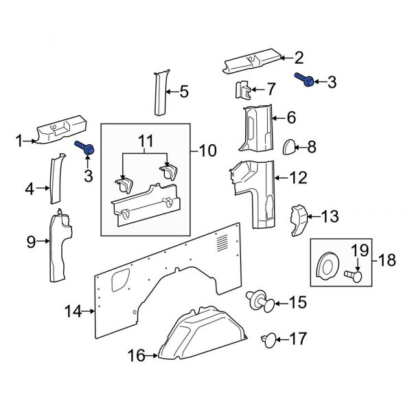 Quarter Window Trim Screw