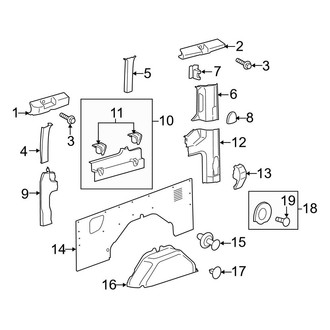 Ford OE - Side Panel - Interior Trim (Passenger Side, With Window)