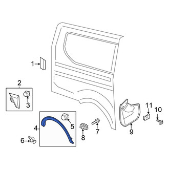 Ford OE - Rear Right Wheel Arch Molding