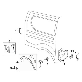 Ford OE - Side Panel - Exterior Trim (Passenger Side)