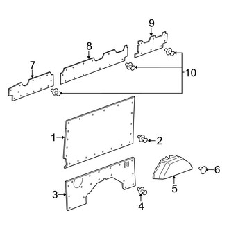 Ford OE - Side Panel - Interior Trim (Passenger Side, W/O Window)