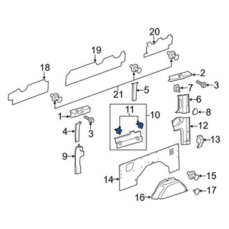 Ford OE - Rear Center Left Interior Quarter Panel Cup Holder