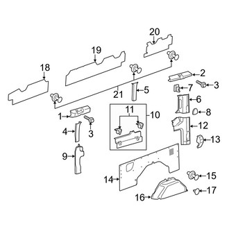 Ford OE - Side Panel - Interior Trim (Passenger Side, With Window)