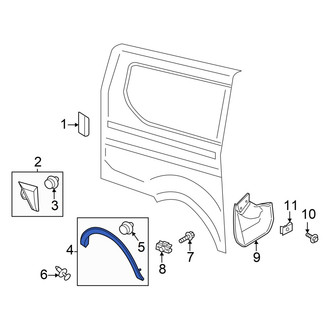 Ford OE - Rear Right Wheel Arch Molding