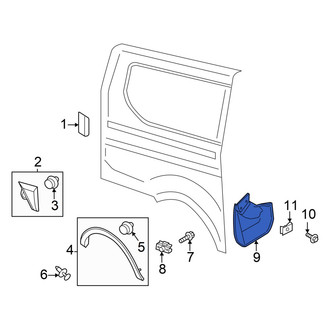Ford OE - Rear Right Mud Flap