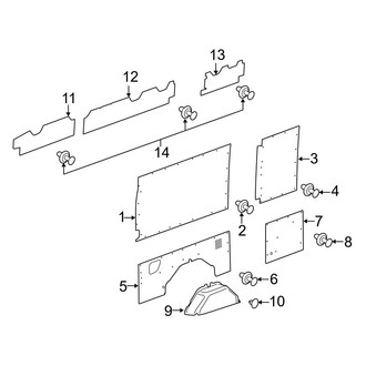 Ford OE - Side Panel - Interior Trim (Passenger Side, W/O Window)