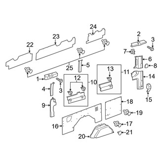 Ford OE - Side Panel - Interior Trim (Passenger Side, With Window)