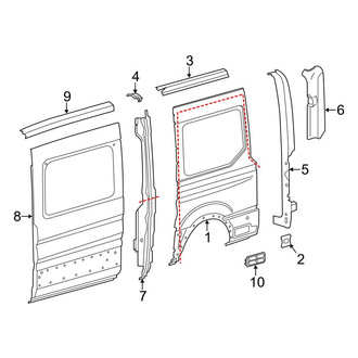 Ford OE - Side Panel & Components (W/O Side Door, Driver Side)