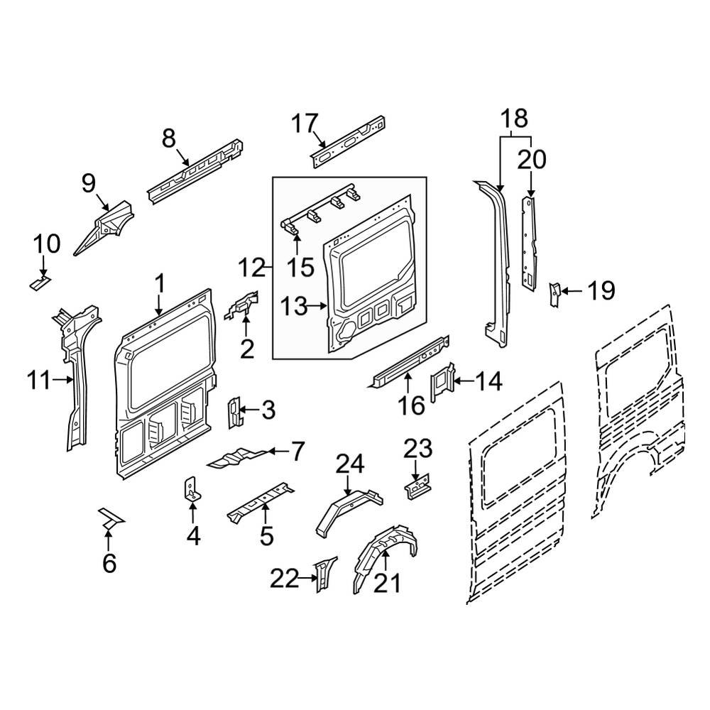 Ford OE BK3Z6127841J - Quarter Panel