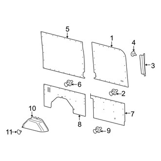 Ford OE - Side Panel - Interior Trim (W/O Side Door, Driver Side, W/O Window)