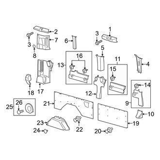 Ford OE - Side Panel - Interior Trim (W/O Side Door, Driver Side, With Window)