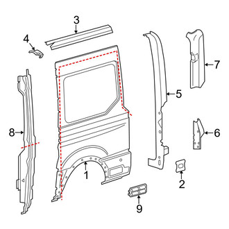Ford OE - Side Panel & Components (With Side Door, Driver Side)