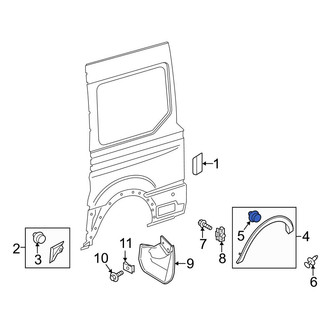 Ford OE - Left Wheel Arch Molding Clip