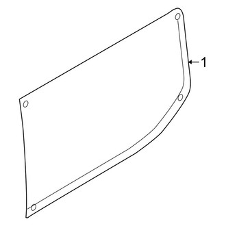 Ford OE - Side Panel - Glass (With Side Door, Driver Side)