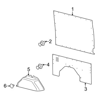 Ford OE - Side Panel - Interior Trim (With Side Door, Driver Side, W/O Window)