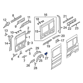 Ford OE - Rear Left Wheel Housing Bracket