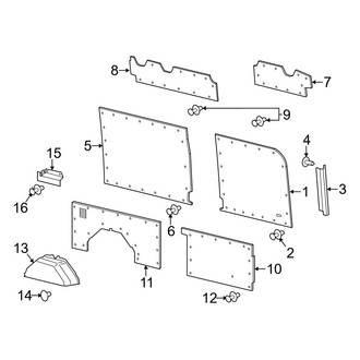 Ford OE - Side Panel - Interior Trim (W/O Side Door, Driver Side, W/O Window)