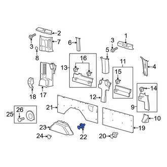 Ford OE - Left Quarter Panel Trim Panel Clip