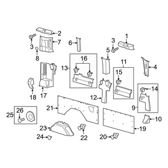 Ford OE - Side Panel - Interior Trim (W/O Side Door, Driver Side, With Window)