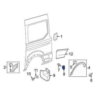 Ford OE - Door Molding Nut