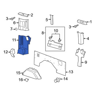 Ford OE - Left Upper Body D-Pillar Trim Panel