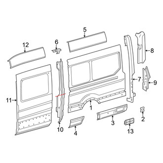 Ford OE - Side Panel & Components (W/O Side Door, Driver Side)