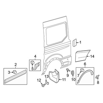 Ford OE - Side Panel - Exterior Trim (W/O Side Door, Driver Side)