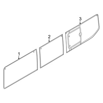 Ford OE - Side Panel - Glass (W/O Side Door, Driver Side)