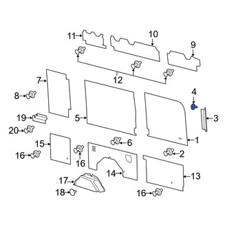 Ford OE - Door Interior Trim Panel Screw