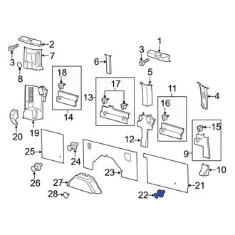 Ford OE - Right Quarter Panel Trim Panel Clip