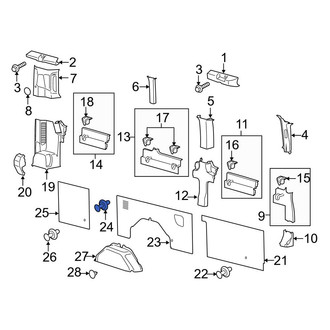Ford OE - Left Quarter Panel Trim Panel Clip