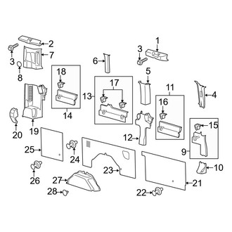 Ford OE - Side Panel - Interior Trim (W/O Side Door, Driver Side, With Window)