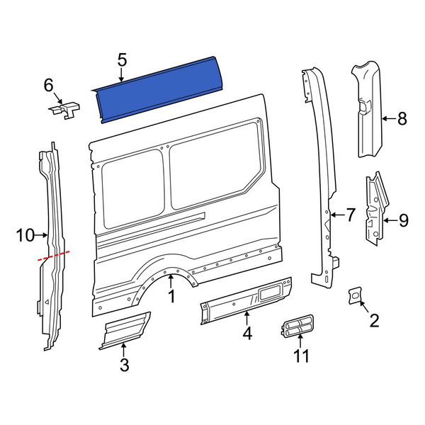 Ford OE BK3Z61513A13B - Rear Left Upper Rearward Quarter Panel