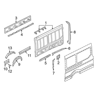 Ford OE - Side Panel - Inner Structure (With Side Door, Driver Side)