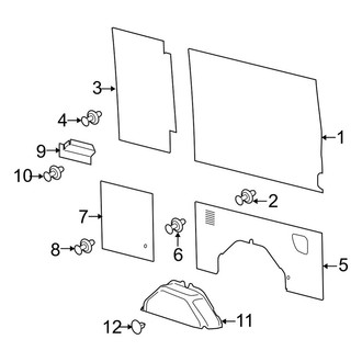 Ford OE - Side Panel - Interior Trim (With Side Door, Driver Side, W/O Window)